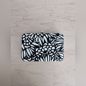 Black and White Floral Clutch